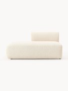 Chaise longue componibile in tessuto bouclé Sofia