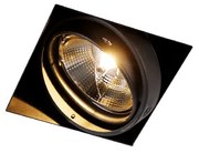Faretto da incasso nero GU10 AR111 senza cornice - Oneon
