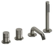 Rubinetto per vasca getto laminare cristallino Loop k nichel spazzolato