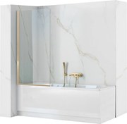 Schermo vasca Rea Elegant Gold 80