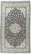 Nain Tappeto persiano 270x160 Blu (Iran) Annodato A Mano