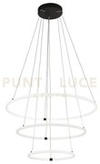 Revolve 3lt anello pendente - metallo nero e tubi opali