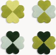 Set di 4 sottobicchieri fatti a mano Lucky