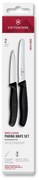 Victorinox - Set di 2 coltelli da cucina per verdure SWISS CLASSIC, nero