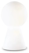 Lampada Da Tavolo Moderna Birillo Vetro Bianco 1 Luce E27 D17,5Cm