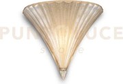Santa applique in vetro 1 luce attacco e14 oro 24,5cm