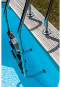 Scaletta per piscina fuori terra in legno in inox Gre 3 gradini 162.5 cm