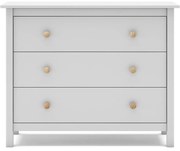 Cassettiera bassa bianca per bambini in legno di pino 100x80 cm Max - Marckeric