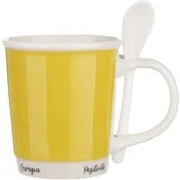 Mug gialla 400 ml con cucchiaino