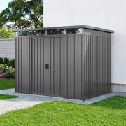 PRIMEYARD Casetta da giardino 220 x 160 cm, grigio perla - (GFPV01009)