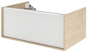 Mobile da bagno sotto lavabo Neo marrone laccato lucido L 75 x H 32 x P 48 cm 1 cassetto, lavabo non incluso