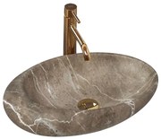 REA-U6650 - Lavabo da appoggio ROXY 31x49 cm ceramica/grigio/effetto marmo