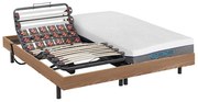 Set da relax doghe e sospensioni memory foam DIONYSOS di DREAMEA - motori OKIN - quercia - 2 x 90 x 200 cm
