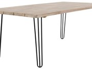 Tavolo da pranzo per giardino Fima struttura e superficie in Acacia  beige per 6 persone 100x200cm