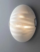 Plafoniera kuna bianca 2 luci attacco e27 30x30x9cm  in vetro