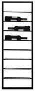 Portabottiglie in metallo nero da parete 42x120x6 cm Macaben - Light &amp; Living