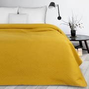 Copriletto moderno giallo con motivo geometrico Larghezza: 170 cm | Lunghezza: 210 cm