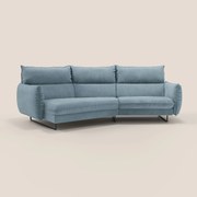 Monamour divano moderno angolare con opzione relax elettrico in microfibra smacchiabile impermeabile T11 carta da zucchero