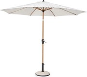 Ombrellone da Giardino con Snodo 8 Stecche Ø300x246h cm Telo in Poliestere Palinuro Naturale e Bianco...