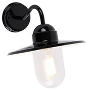 Lampada da parete esterna moderna nera IP44 - Kansas