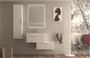 Mobile da bagno sotto lavabo BADEN HAUS Modula bianco laccato opaco L 70 x H 25 x P 44 cm 1 cassetto, lavabo non incluso
