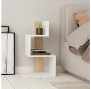 Comodino ROSIE 72x42 cm bianco/quercia