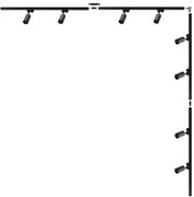 Zuma Line 3581 - Faretto per sistema a binario TUBE 8xGU10/35W/230V nero