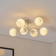 Plafoniera soffitto Moon HELAM, dimmerabile, Crema / Ambra, Soggiorno / Sala da pranzo, Metallo, Plafoniera