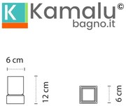 Kamalu - Portaspazzolino in acciaio inox satinato e vetro | CLODE-S
