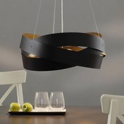 Lampada a sospensione Tornado Domiluce, dimmerabile, Nero, Soggiorno / Sala da pranzo, Metallo, Moderno, Lampada a sospensione