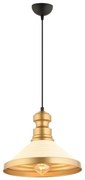 Lampadario a cavo MONZA 1xE27/40W/230V Ø 30 cm crema/oro