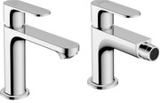 Set rubinetteria lavabo coolstart e bidet con scarico pop up cromo Rebris S Hansgrohe