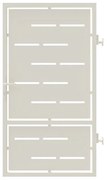 Cancello manuale con serratura manuale Privacy in ferro, apertura a destra, L 104.5 x H 180 cm, di colore bianco