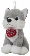 Peluche Husky Cuore 28 cm