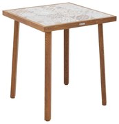 Tavolo da pranzo per giardino Gaia NATERIAL in alluminio con piano in ceramica multicolore per 4 persone 65.5x65.5cm