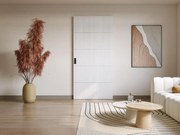 Porta scorrevole 83 x 210 cm in Legno e MDF con guida a scomparsa Bianco - SOMIRI