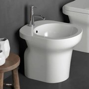 Bidet Da Terra Tradizionale Ceramica Cielo Bianco Lucido "Jo"