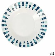 Piatto Fondo Quid Simetric Azzurro Ceramica 20 cm (12 Unità)