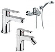 Paffoni Rubinetterie Blu Miscelatore Lavabo Miscelatore Bidet E Miscelatore Vasca Cromo