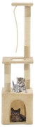 Albero per gatti con tiragraffi in sisal 109 cm beige