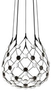 Luceplan - Mesh Lampada a Sospensione Ø55XH55 1m Phase Black Luceplan