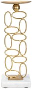 Portacandele Bubbles in Metallo Dorato 10x10x27 cm