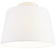 Plafoniera moderna con paralume bianco 25 cm - Combi