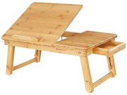 Tavolino porta PC regolabile per letto LAT, marrone