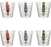 Set 6 bicchieri acqua Schiaccianoci Natale 300 ml