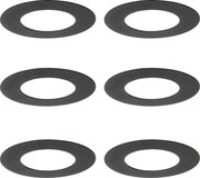 Set di 6 distanziatori neri per faretti da incasso 7,5 - 13 cm - Spacer