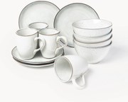 Servizio di stoviglie fatto a mano Nordic Sand, 4 persone (12 pz)