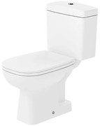 Vaso WC distanziato d-code, sedile escluso P 65 x L 35.5 x H 38.5 cm bianco lucido