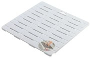 Pedana Doccia Bianca 55 x 55 in Plastica con Gommini Antiscivolo