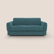 Happy Divano letto matrimoniale con materasso h18 cm in tessuto impermeabile T10 petrolio